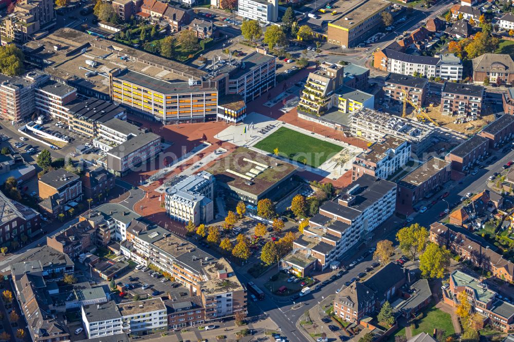 Aerial photograph Kamp-Lintfort - The city center in the downtown area in Kamp-Lintfort at Ruhrgebiet in the state North Rhine-Westphalia, Germany