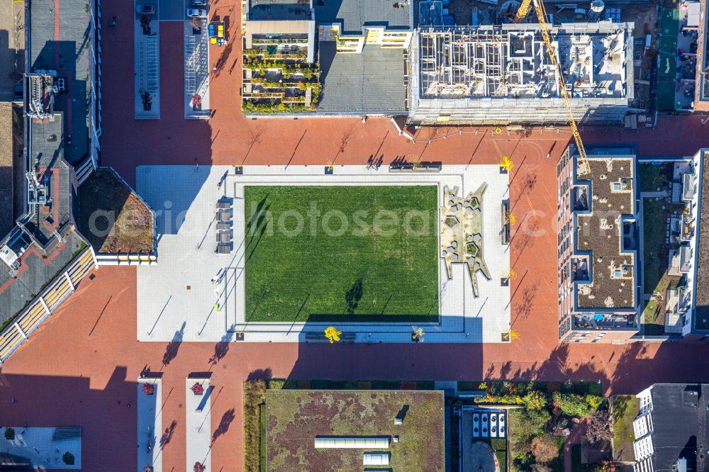 Aerial image Kamp-Lintfort - The city center in the downtown area in Kamp-Lintfort in the state North Rhine-Westphalia, Germany