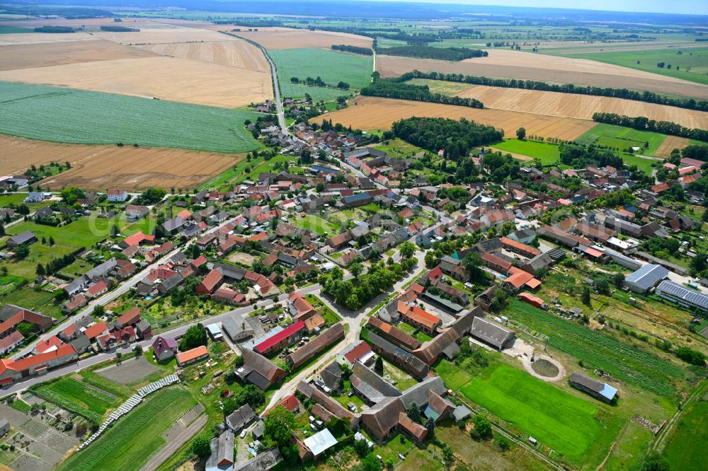 Aerial photograph Karow - The city center in the downtown area in Karow in the state Saxony-Anhalt, Germany