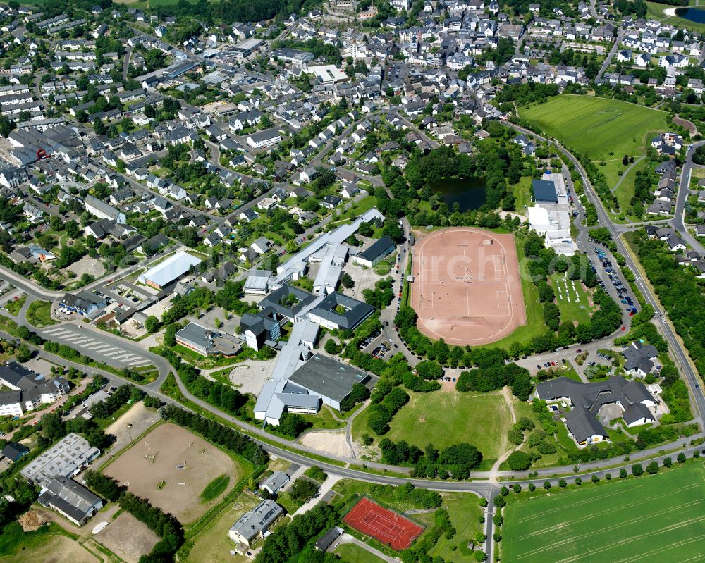 Kastellaun from the bird's eye view: The city center in the downtown area in Kastellaun in the state Rhineland-Palatinate, Germany