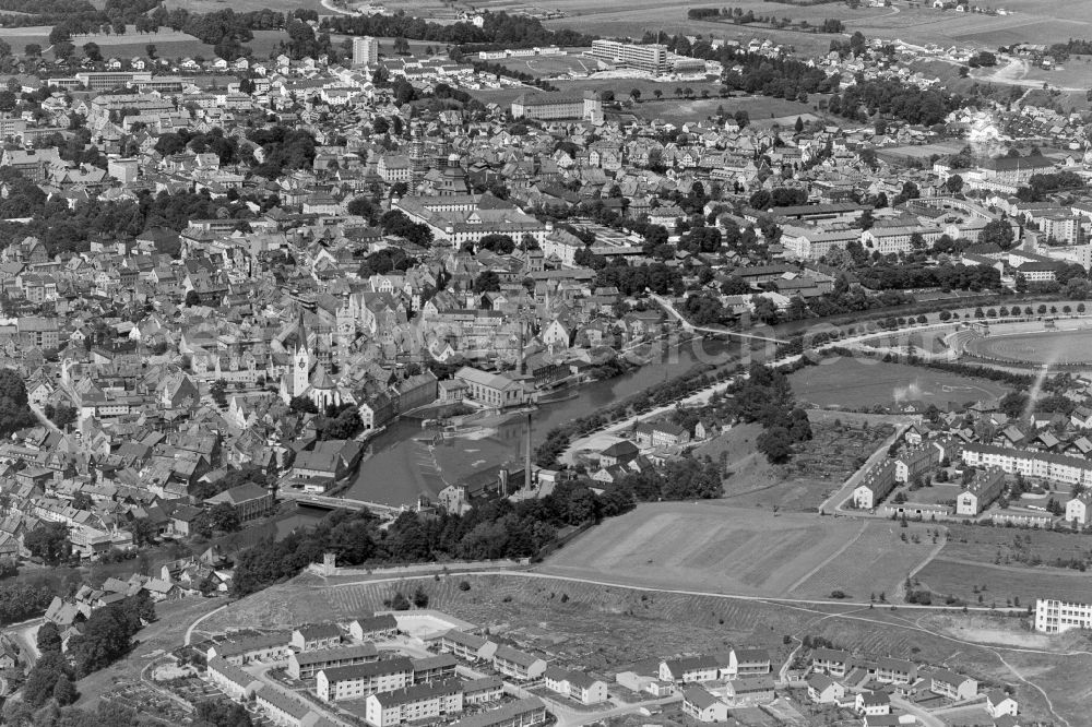 Aerial image Kempten (Allgäu) - The city center in the downtown area in Kempten (Allgaeu) in the state Bavaria, Germany