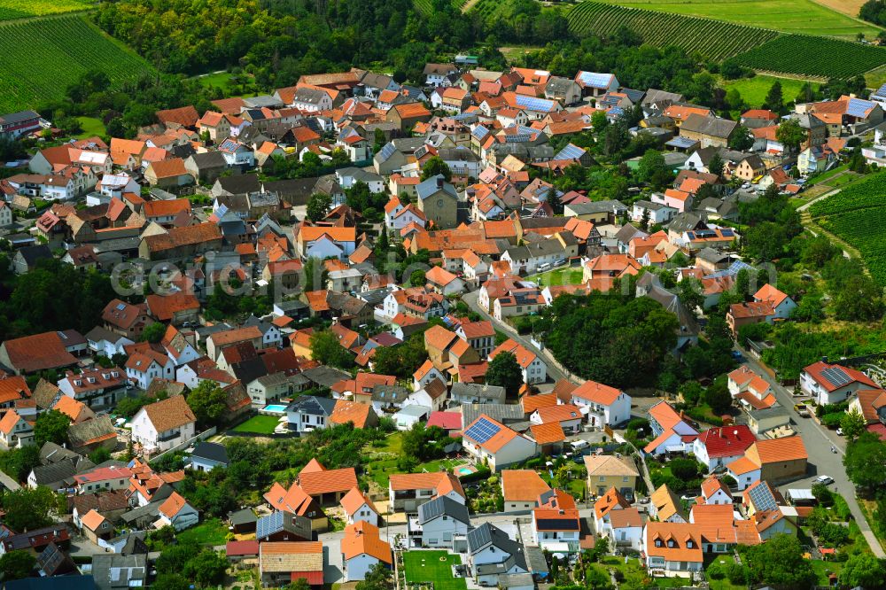 Aerial image Kolonie - The city center in the downtown area in Kolonie in the state Rhineland-Palatinate, Germany