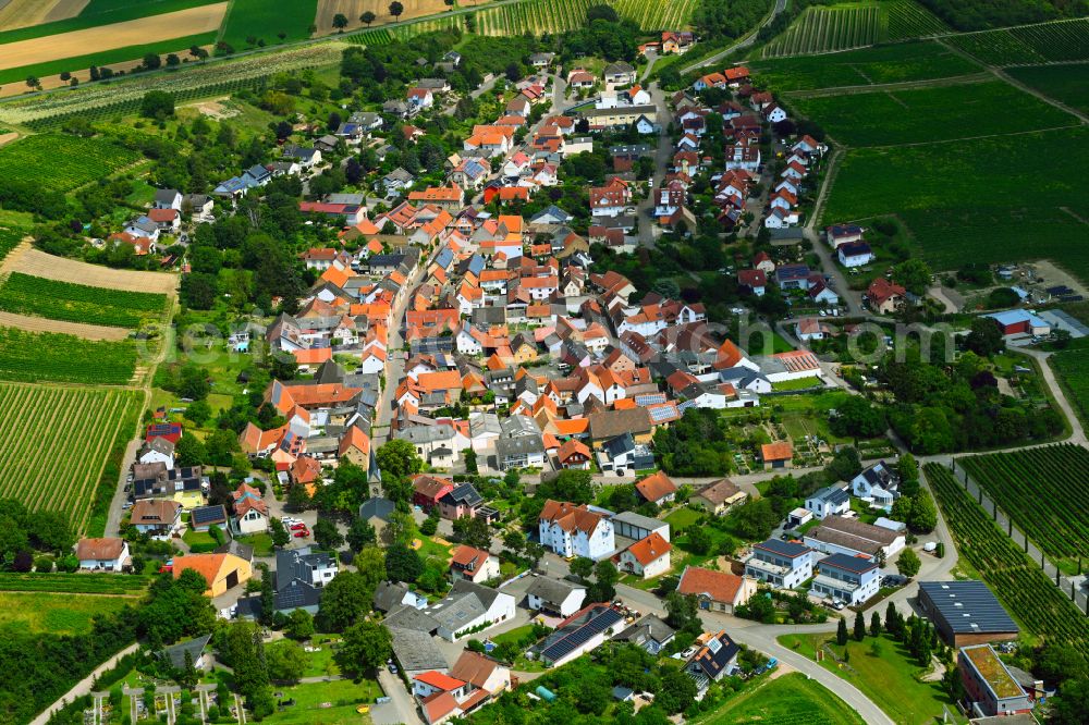 Kolonie from above - The city center in the downtown area in Kolonie in the state Rhineland-Palatinate, Germany