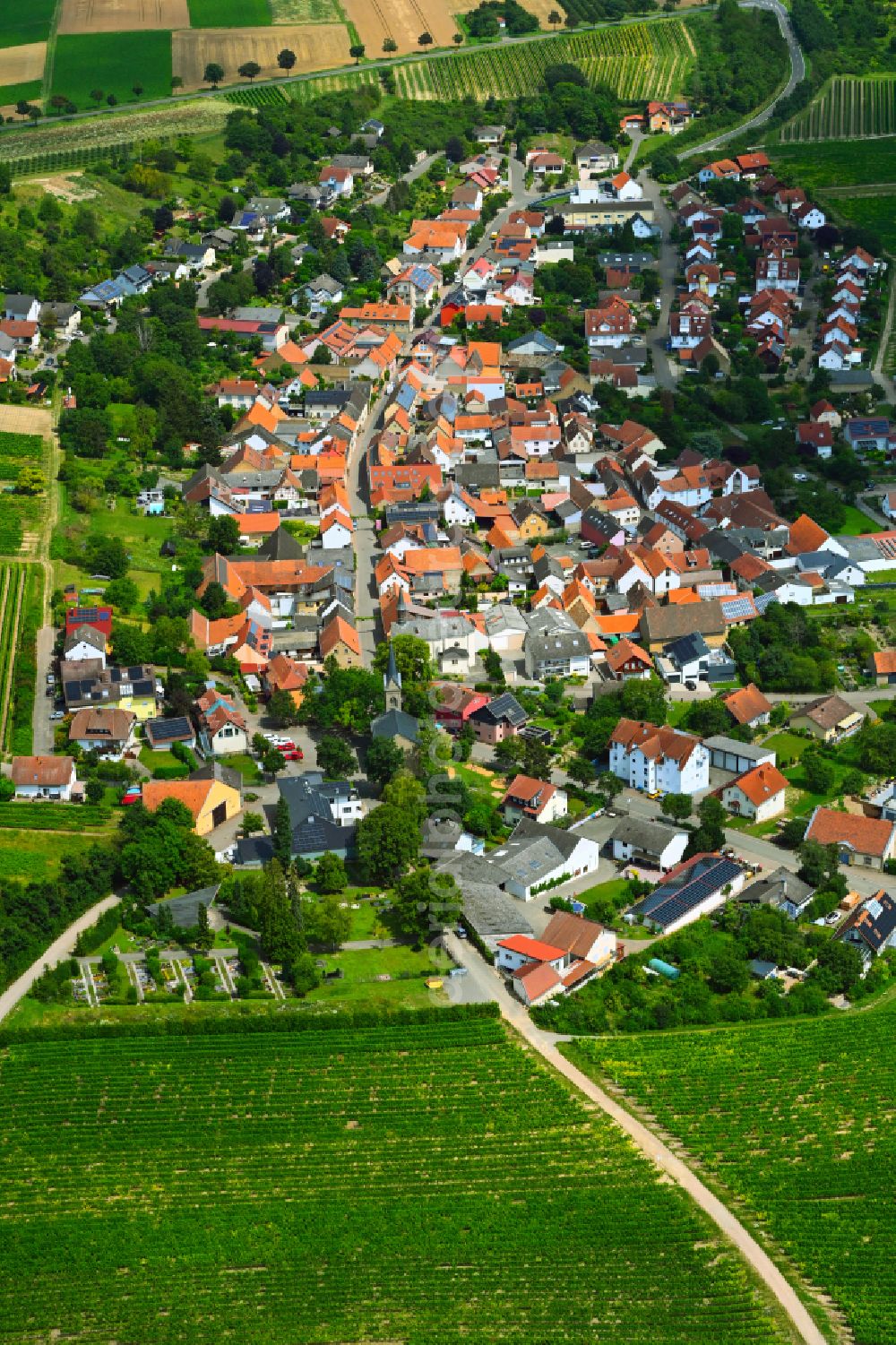 Kolonie from the bird's eye view: The city center in the downtown area in Kolonie in the state Rhineland-Palatinate, Germany