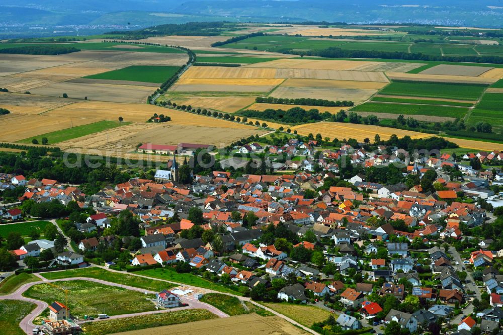 Aerial image Kolonie - The city center in the downtown area in Kolonie in the state Rhineland-Palatinate, Germany