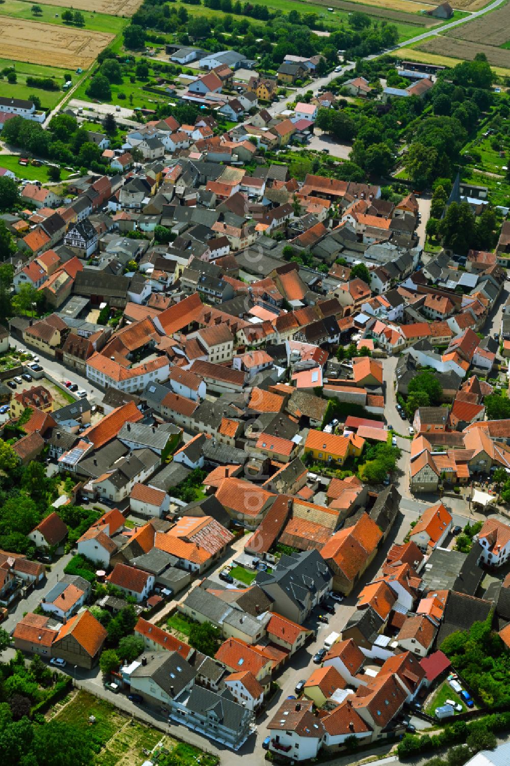 Aerial image Kolonie - The city center in the downtown area in Kolonie in the state Rhineland-Palatinate, Germany