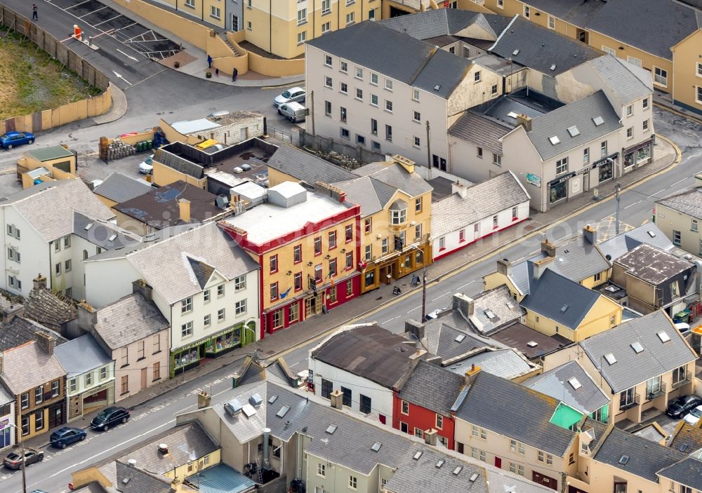 Lahinch from above - The city center in the downtown area in Lahinch in Clare, Ireland