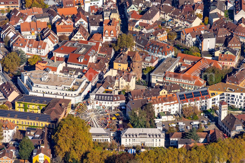 Lahr/Schwarzwald from the bird's eye view: The city center in the downtown area in Lahr/Schwarzwald in the state Baden-Wuerttemberg, Germany