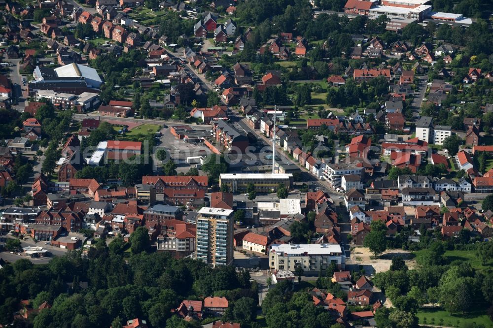 Lauenburg Elbe from the bird's eye view: The city center in the downtown area in Lauenburg Elbe in the state Schleswig-Holstein