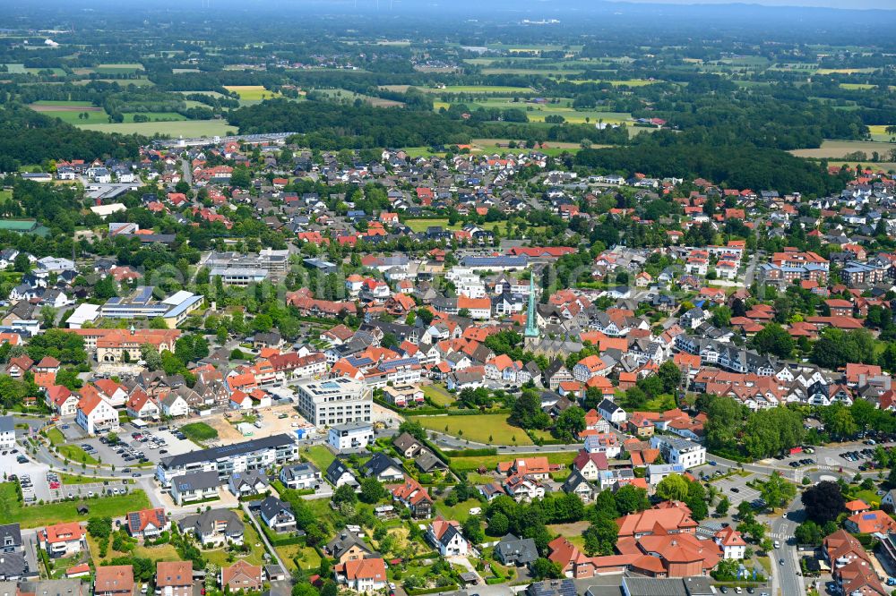 Laumeskamp from the bird's eye view: The city center in the downtown area in Laumeskamp in the state North Rhine-Westphalia, Germany