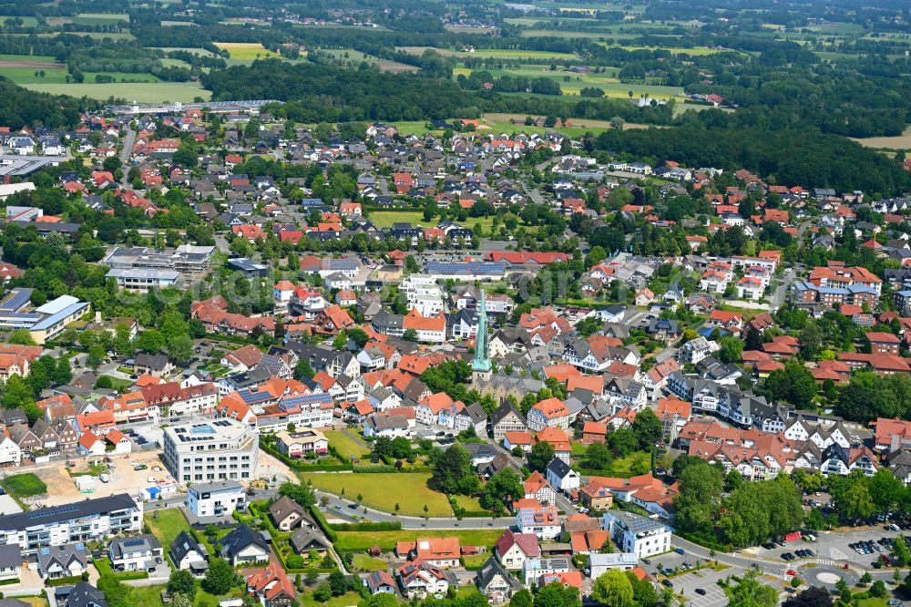 Aerial image Laumeskamp - The city center in the downtown area in Laumeskamp in the state North Rhine-Westphalia, Germany