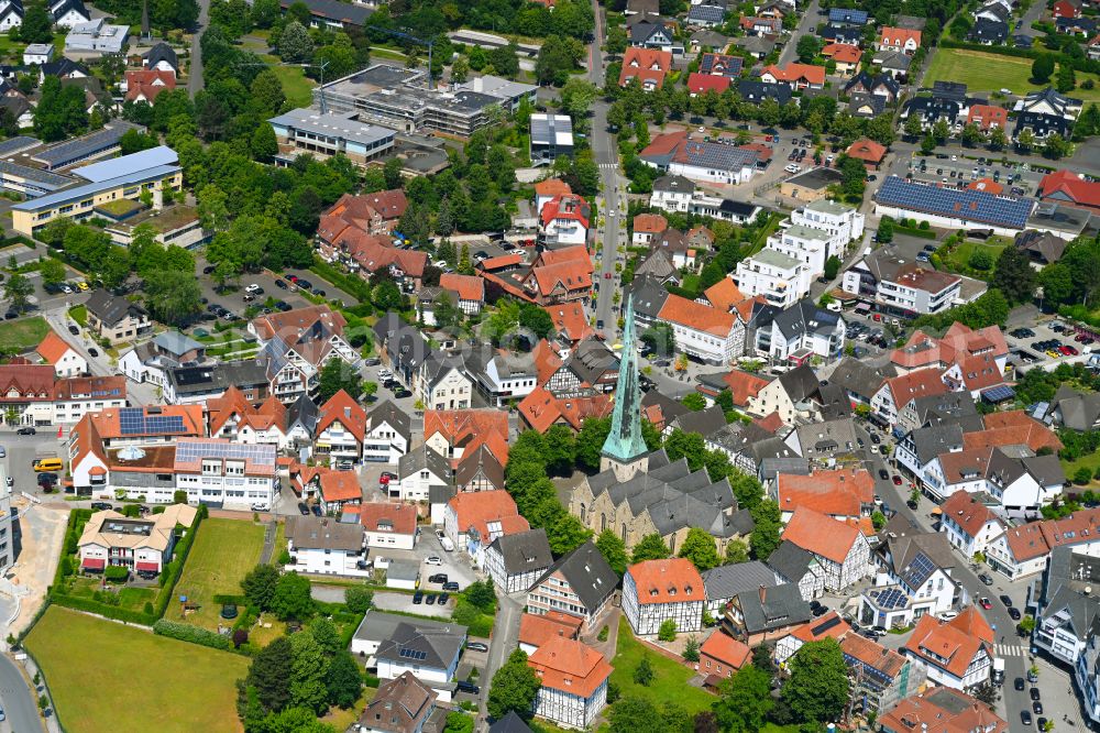 Aerial photograph Laumeskamp - The city center in the downtown area in Laumeskamp in the state North Rhine-Westphalia, Germany