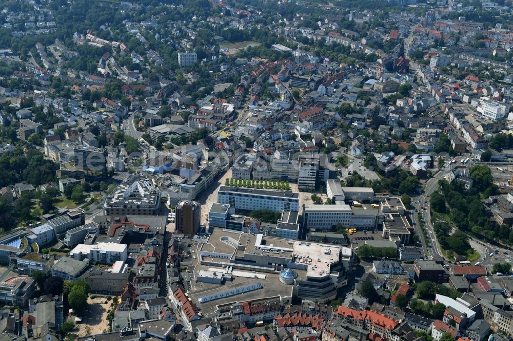 Aerial photograph Lüdenscheid - The city center in the downtown area in Luedenscheid in the state North Rhine-Westphalia, Germany