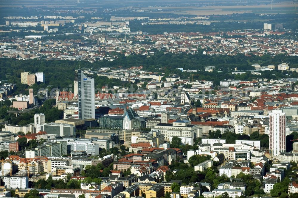 Aerial photograph Leipzig - The city center in the downtown area in Leipzig in the state Saxony