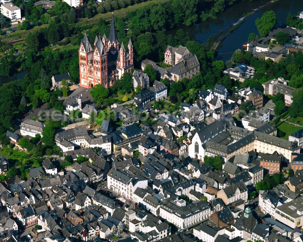 Aerial image Limburg an der Lahn - The city center in the downtown area in Limburg an der Lahn in the state Hesse, Germany