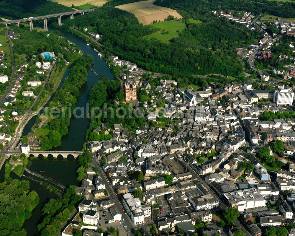 Limburg an der Lahn from the bird's eye view: The city center in the downtown area in Limburg an der Lahn in the state Hesse, Germany