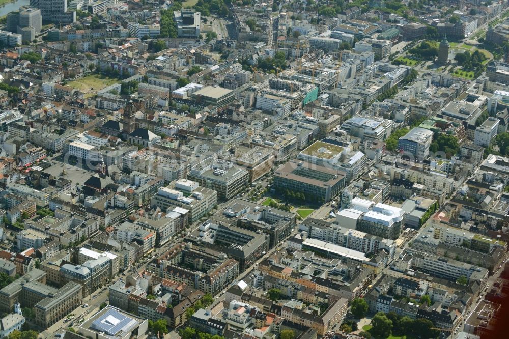 Mannheim from above - The city center in the downtown are in Mannheim in the state Baden-Wuerttemberg