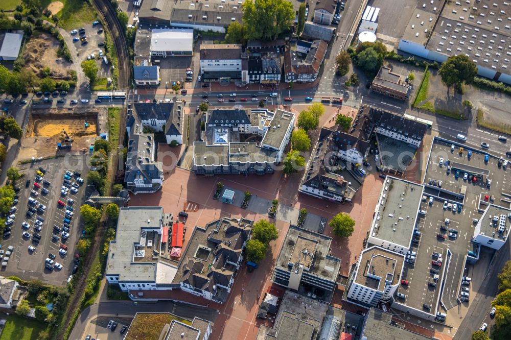 Kreuztal from the bird's eye view: The city center in the downtown area on Marktplatz in Kreuztal in the state North Rhine-Westphalia, Germany