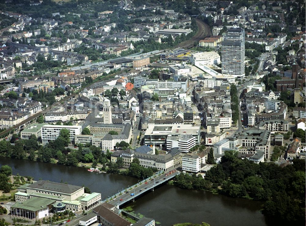 Mülheim an der Ruhr from above - The city center in the downtown are in Muelheim an der Ruhr in the state North Rhine-Westphalia