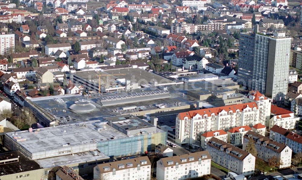 Neu-Isenburg from the bird's eye view: The city center in the downtown area in Neu-Isenburg in the state Hesse, Germany