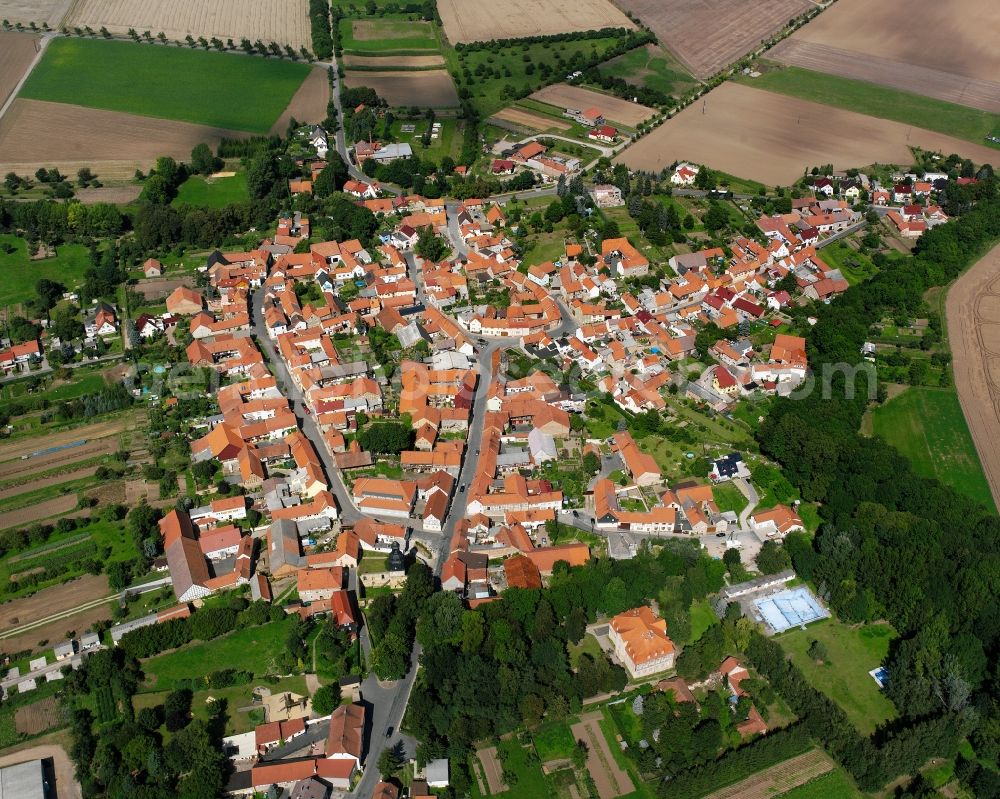 Aerial image Neunheilingen - The city center in the downtown area in Neunheilingen in the state Thuringia, Germany