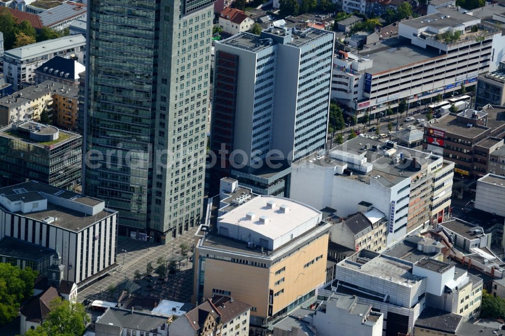 Aerial image Offenbach am Main - The city center in the downtown are in Offenbach am Main in the state Hesse