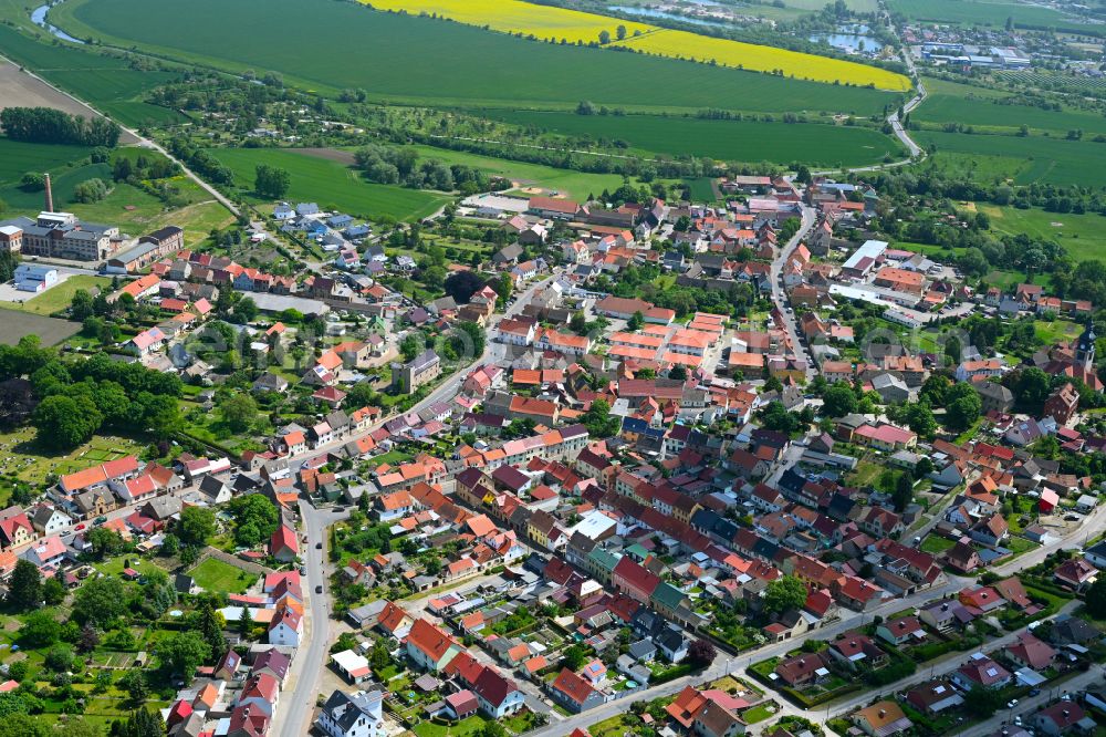 Oldisleben from the bird's eye view: The city center in the downtown area in Oldisleben in the state Thuringia, Germany