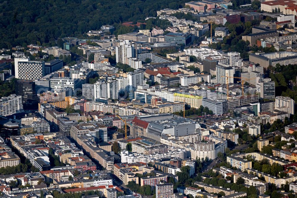 Aerial photograph Berlin - The city center in the downtown area in the district Charlottenburg in Berlin, Germany