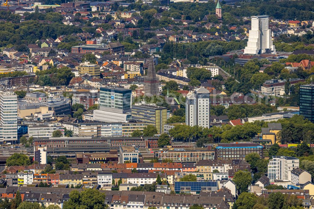 Bochum from the bird's eye view: The city center in the downtown area in the district Innenstadt in Bochum in the state North Rhine-Westphalia, Germany