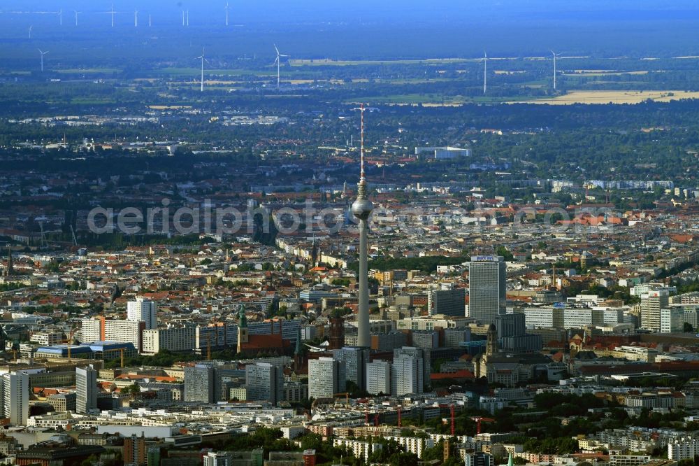 Berlin from the bird's eye view: The city center in the downtown area in the district Mitte in Berlin, Germany