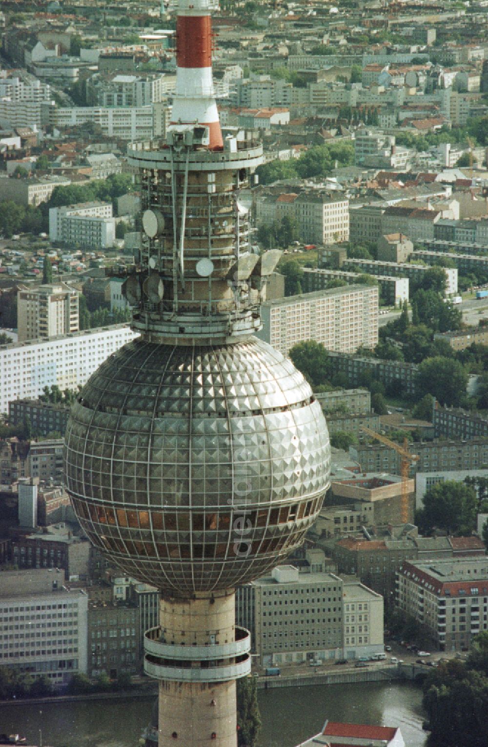 Berlin from the bird's eye view: The city center in the downtown area Ost on Berliner Fernsehturm in the district Mitte in Berlin, Germany