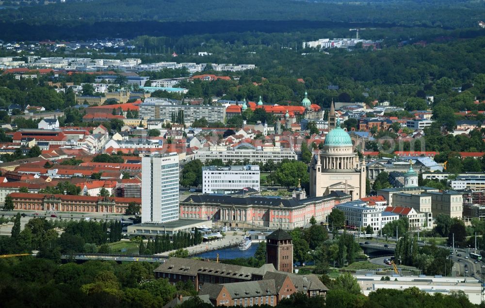 Aerial photograph Potsdam - The city center in the downtown area in Potsdam in the state Brandenburg, Germany