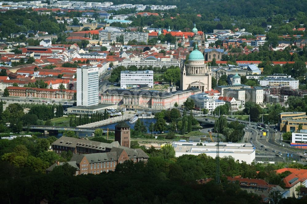 Potsdam from above - The city center in the downtown area in Potsdam in the state Brandenburg, Germany