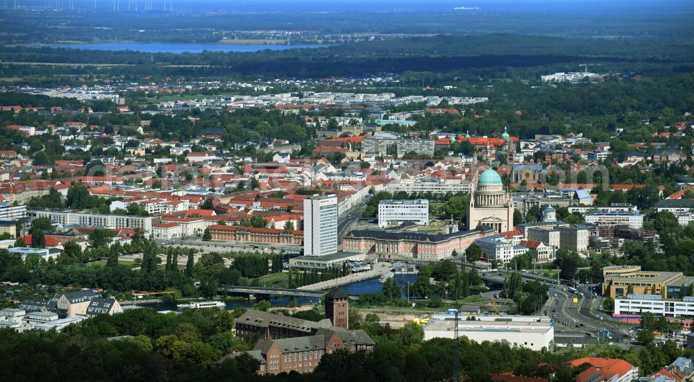 Potsdam from the bird's eye view: The city center in the downtown area in Potsdam in the state Brandenburg, Germany