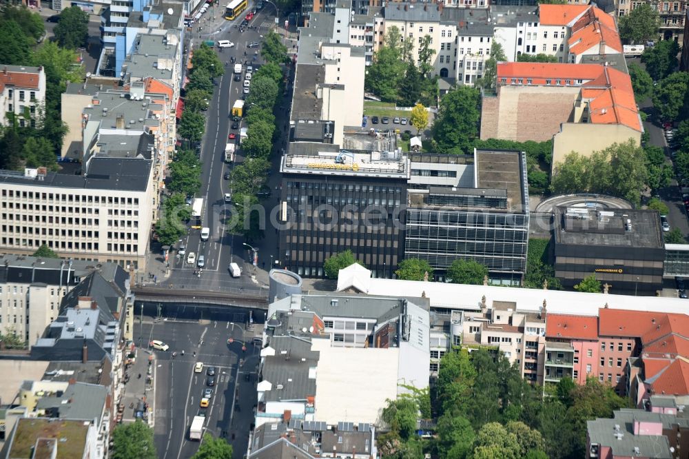 Berlin from above - City center in the downtown area at Potsdamer Strasse Buelowstrasse in Berlin