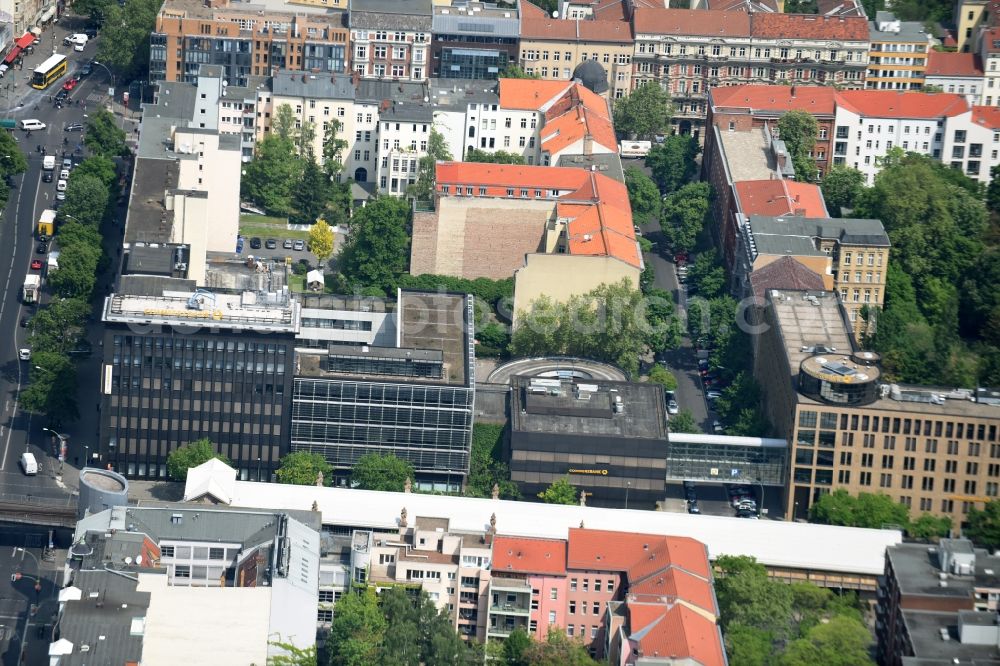 Berlin from the bird's eye view: City center in the downtown area at Potsdamer Strasse Buelowstrasse in Berlin