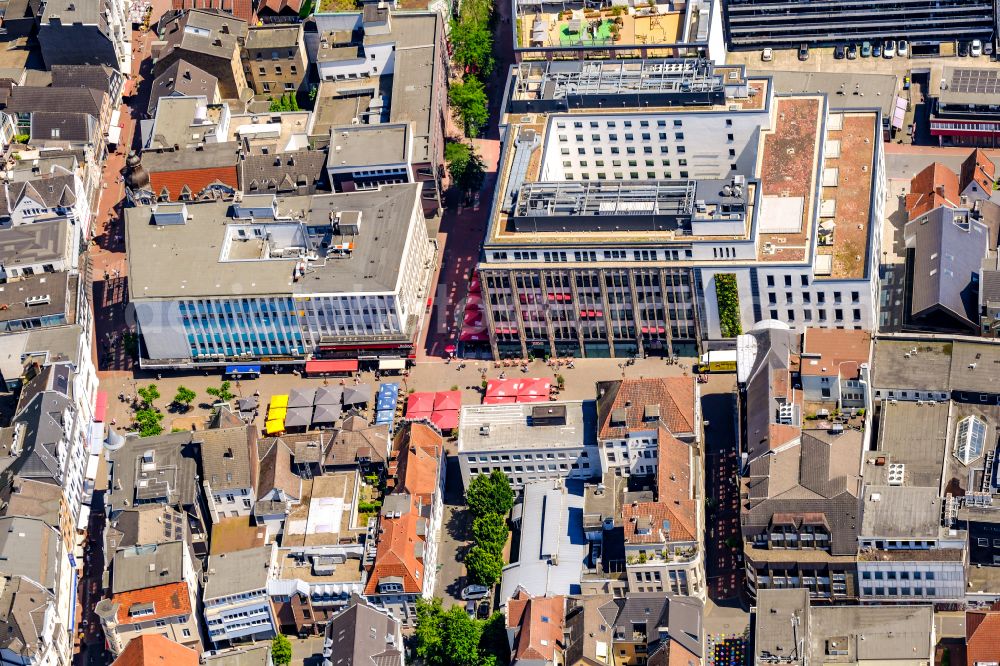 Recklinghausen from the bird's eye view: The city center in the downtown are in Recklinghausen in the state North Rhine-Westphalia