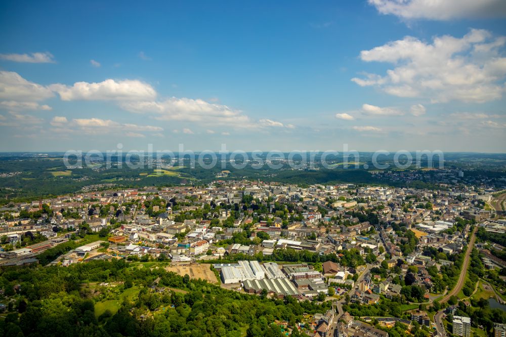 Aerial photograph Remscheid - The city center in the downtown area in Remscheid in the state North Rhine-Westphalia, Germany