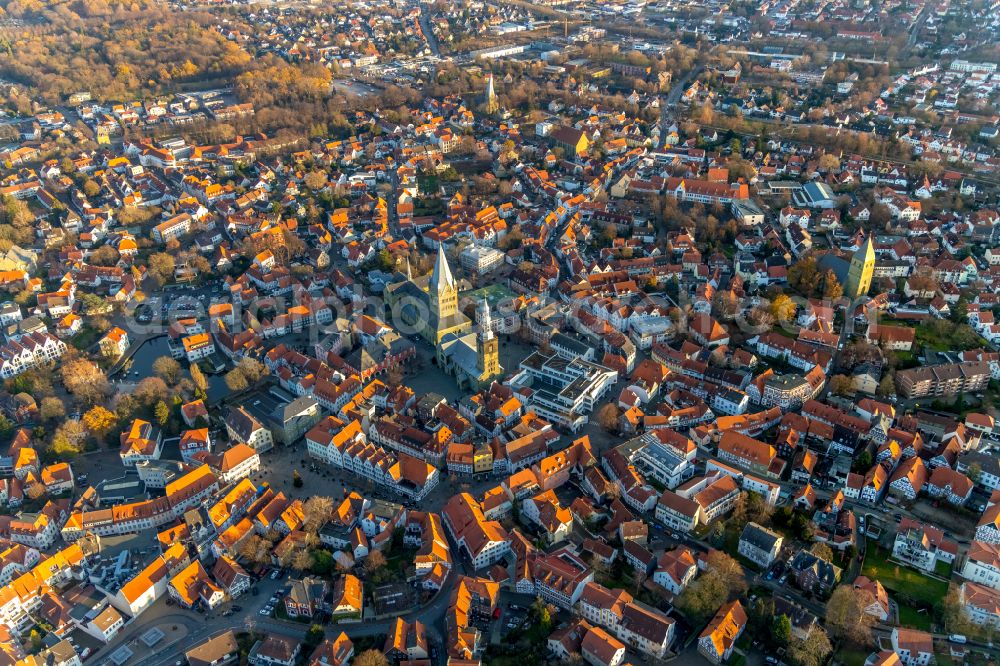 Soest from the bird's eye view: The city center in the downtown area in Soest in the state North Rhine-Westphalia, Germany