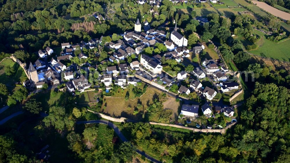 Stadt Blankenberg from the bird's eye view: The city center in the downtown area in Stadt Blankenberg in the state North Rhine-Westphalia, Germany