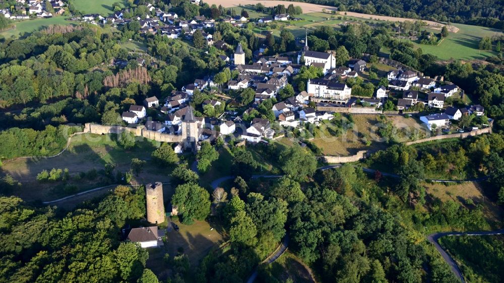 Aerial photograph Stadt Blankenberg - The city center in the downtown area in Stadt Blankenberg in the state North Rhine-Westphalia, Germany