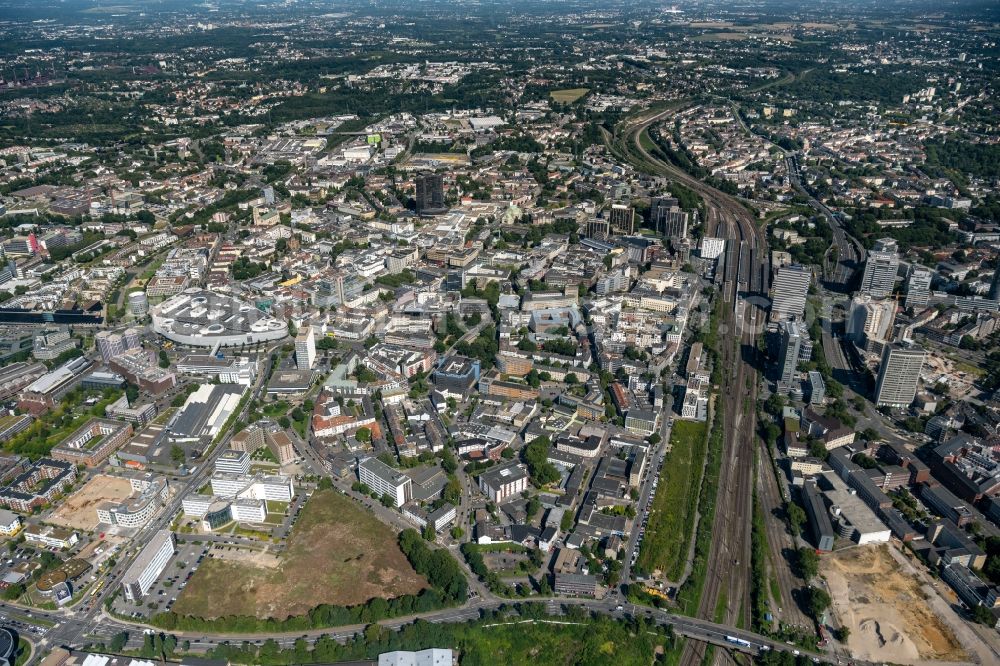 Aerial image Stadtkern - The city center in the downtown area in Stadtkern in the state North Rhine-Westphalia, Germany