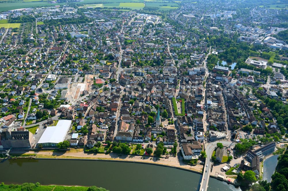 Stahle from the bird's eye view: The city center in the downtown area in Stahle in the state North Rhine-Westphalia, Germany