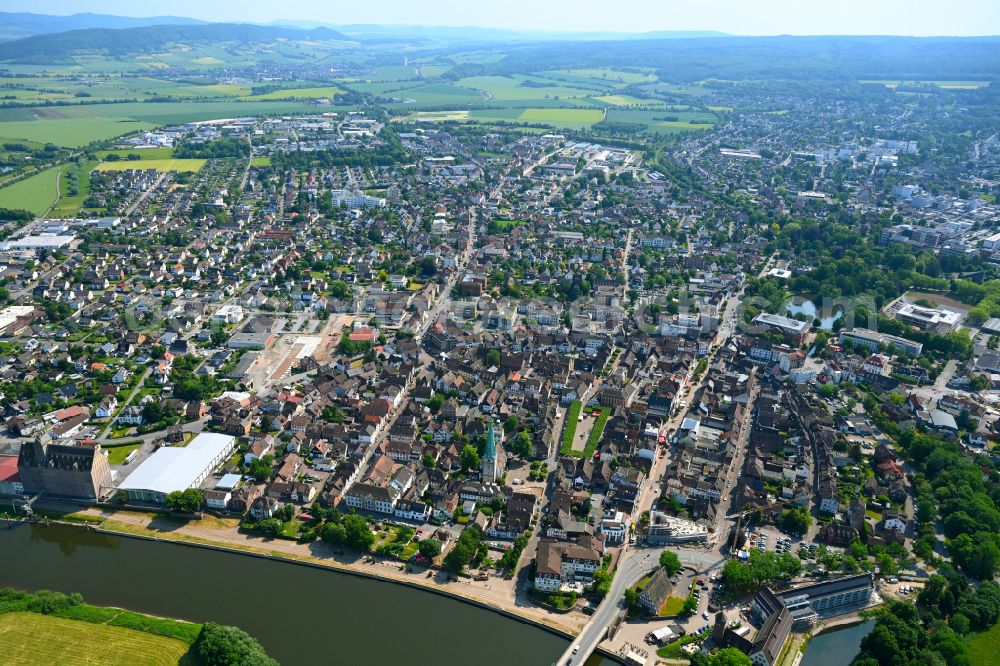 Aerial photograph Stahle - The city center in the downtown area in Stahle in the state North Rhine-Westphalia, Germany