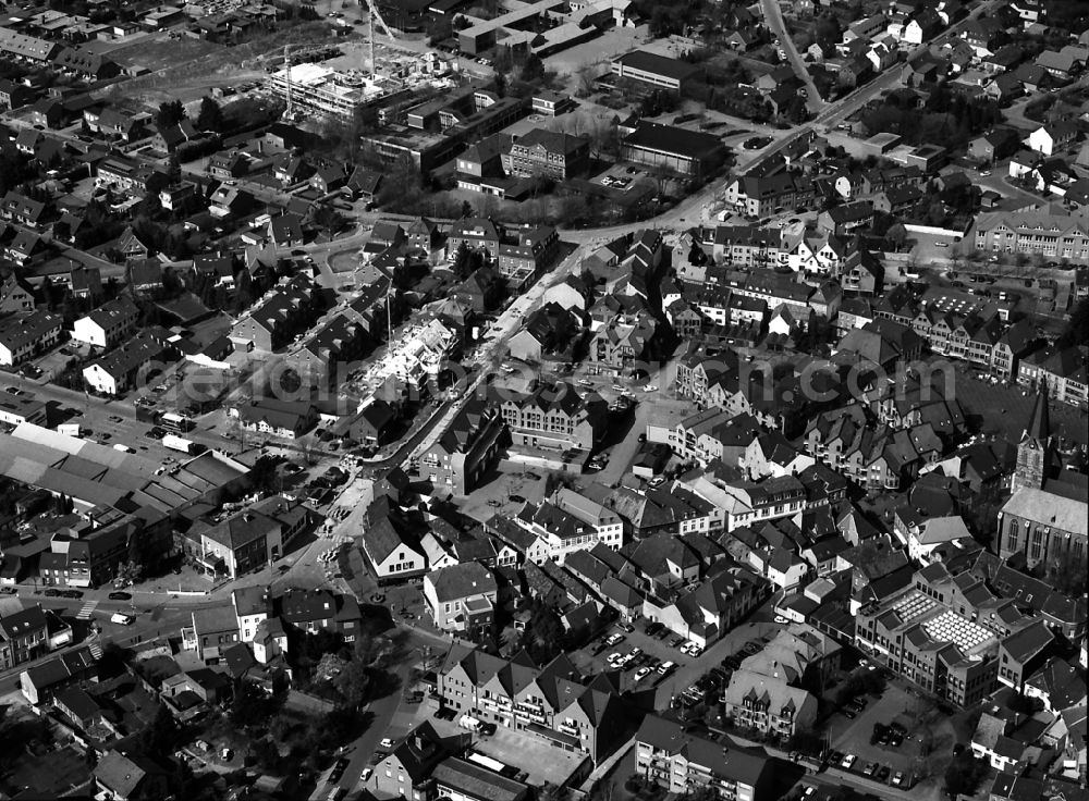 Aerial photograph Straelen - The city center in the downtown area in Straelen in the state North Rhine-Westphalia, Germany