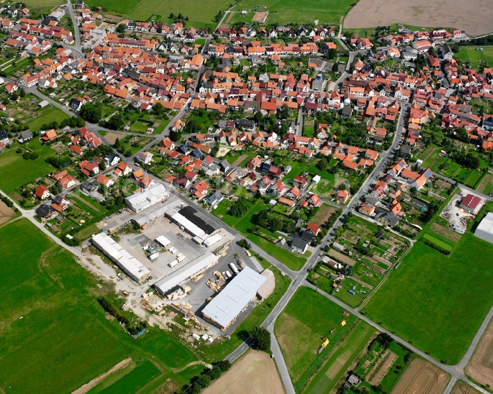 Struth from above - The city center in the downtown area in Struth in the state Thuringia, Germany