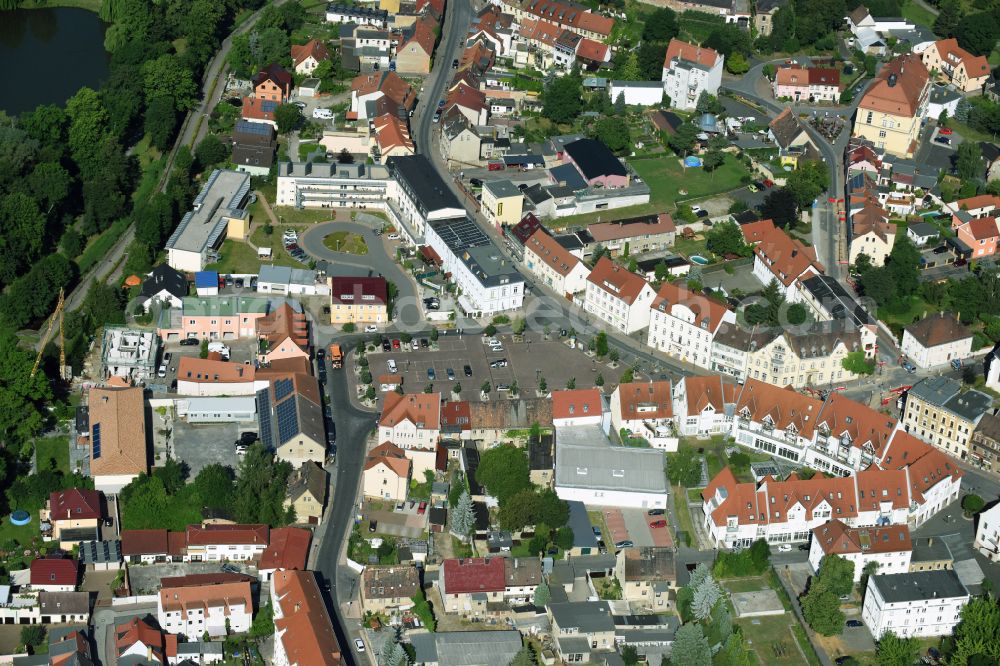 Taucha from the bird's eye view: The city center in the downtown area in Taucha in the state Saxony, Germany