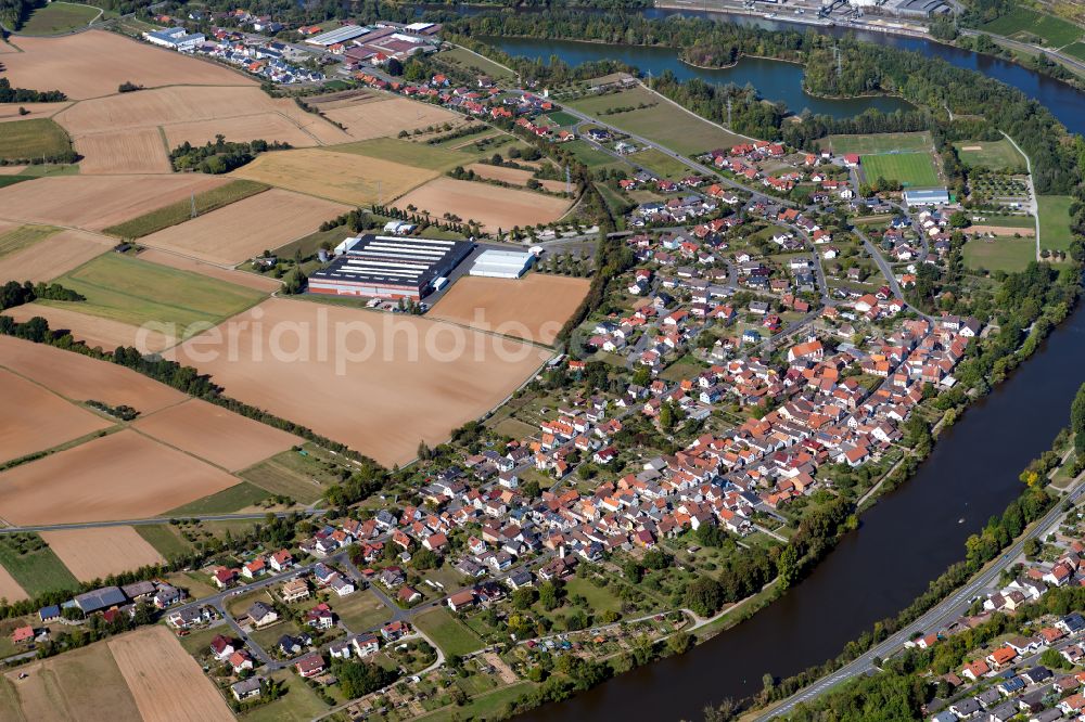 Aerial photograph Trennfeld - The city center in the downtown area in Trennfeld in the state Bavaria, Germany