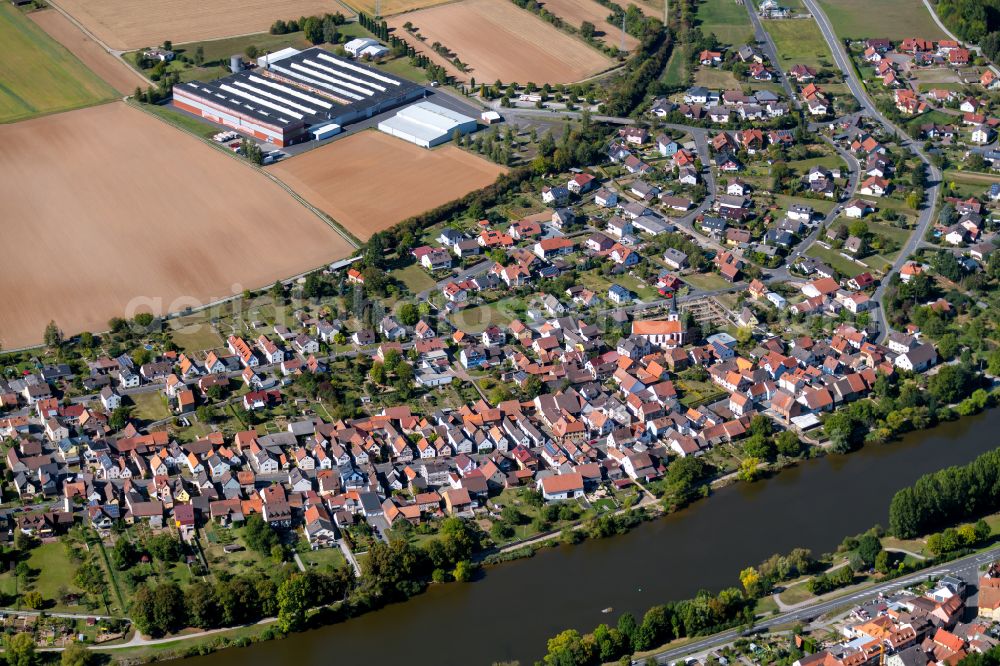 Trennfeld from the bird's eye view: The city center in the downtown area in Trennfeld in the state Bavaria, Germany