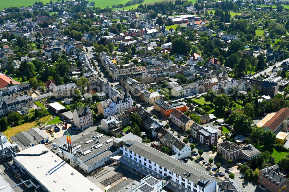 Aerial photograph Treuen - The city center in the downtown area in Treuen in the state Saxony, Germany